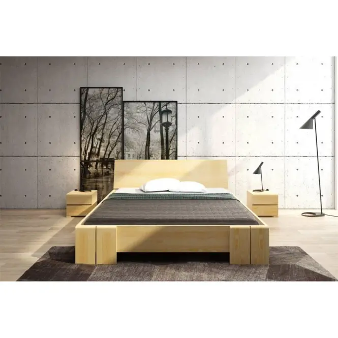 Posteľ buková Skandica Vestre maxi 160X200 cm prírodná