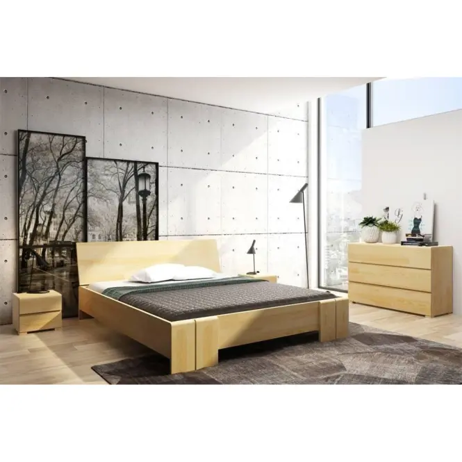 Posteľ buková Skandica Vestre maxi 160X200 cm prírodná