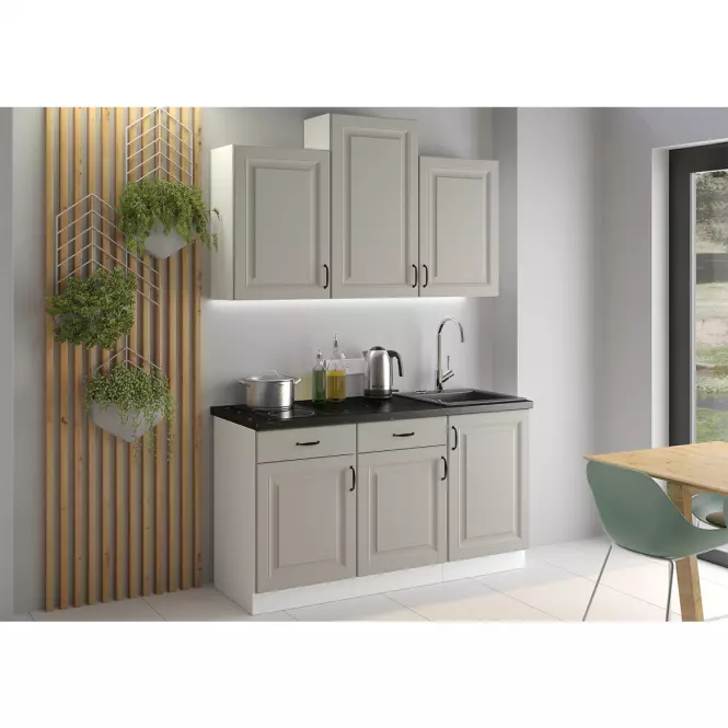 Kuchynská skrinka Stilo claygrey/biely 60dk/210 2f