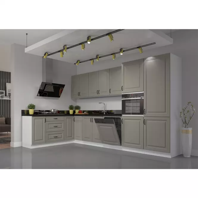 Kuchynská skrinka Stilo claygrey/biely 60dk/210 2f