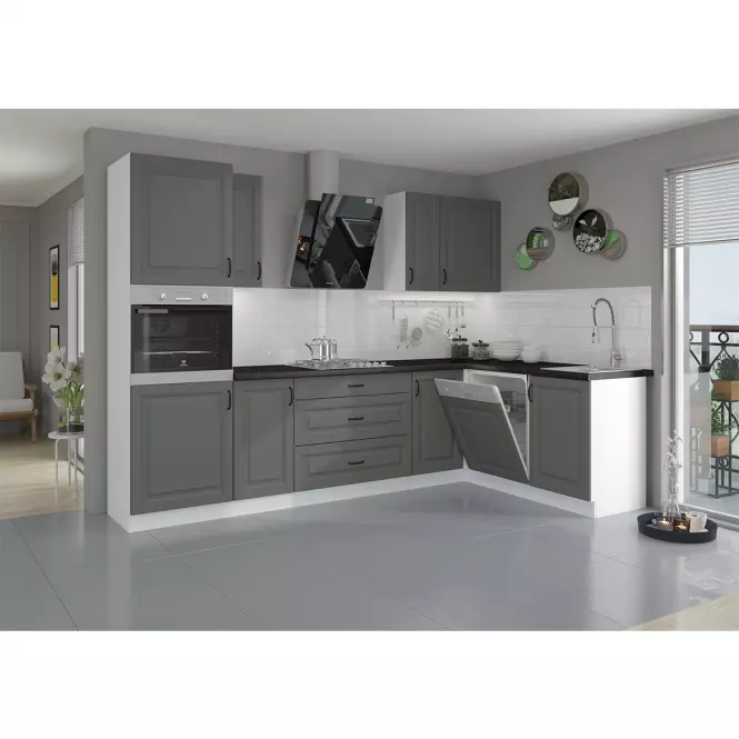 Kuchynská skrinka Stilo dustgrey/biely 50zl 1f bb
