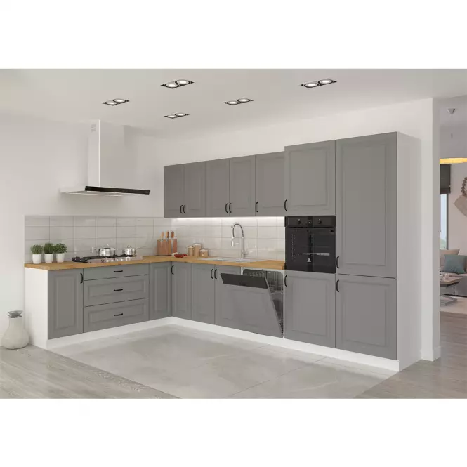 Kuchynská skrinka Stilo dustgrey/biely 50zl 1f bb