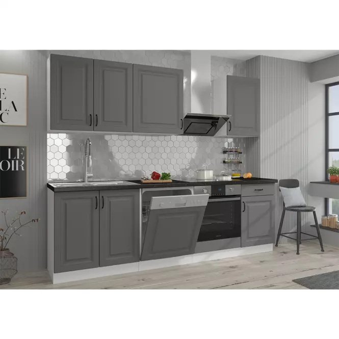Kuchynská skrinka Stilo dustgrey/biely 40d 1f bb