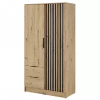 Skriňa Nelly 2d Dub Artisan/Čierna