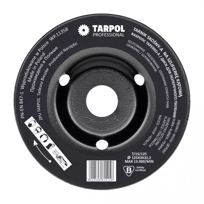 TARPOL Zaoblená rašpľa A 125 mm T-15
