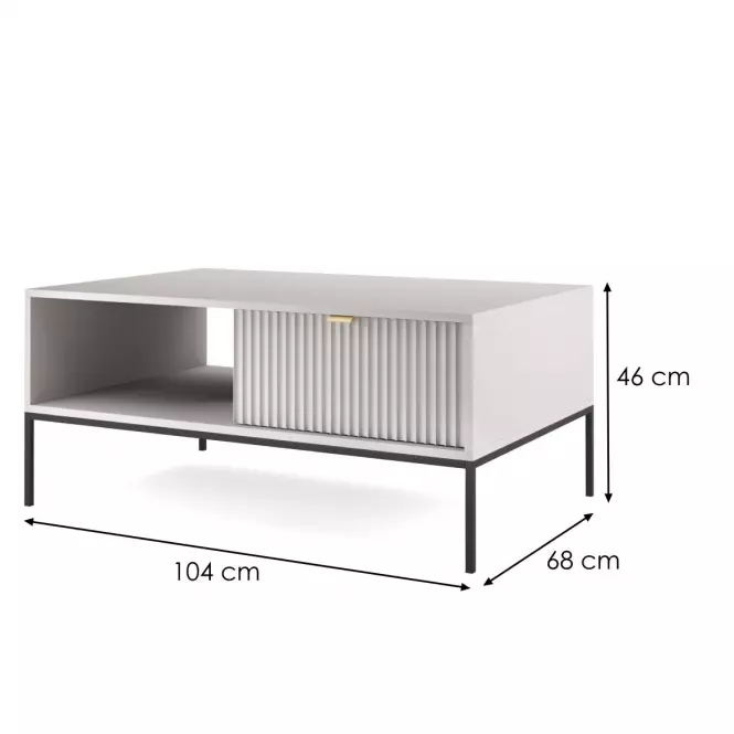 Konferenčný stolík Nova L104 sivý,2