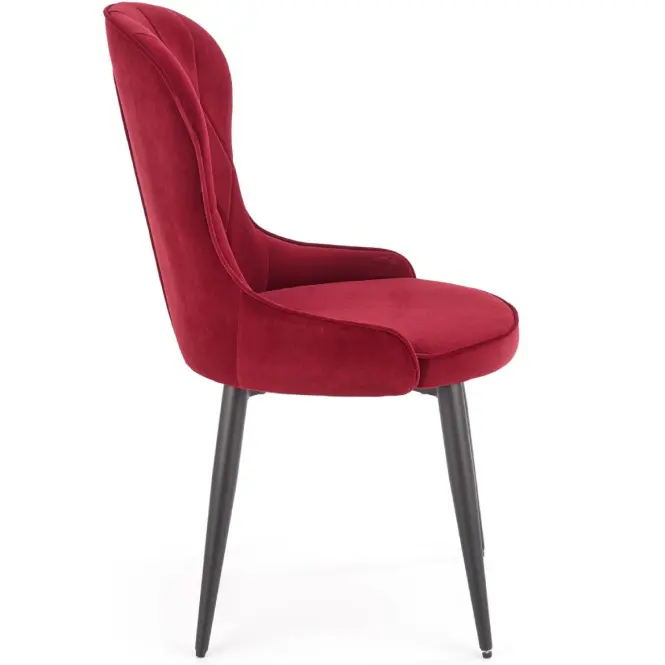 Stolička K366 Velvet/Kov Bordová