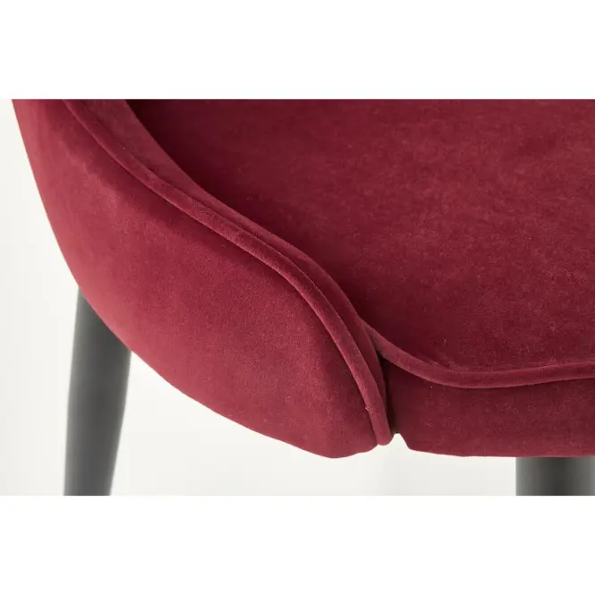 Stolička K366 Velvet/Kov Bordová