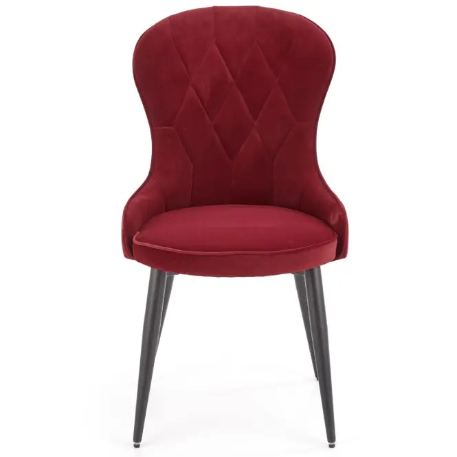 Stolička K366 Velvet/Kov Bordová