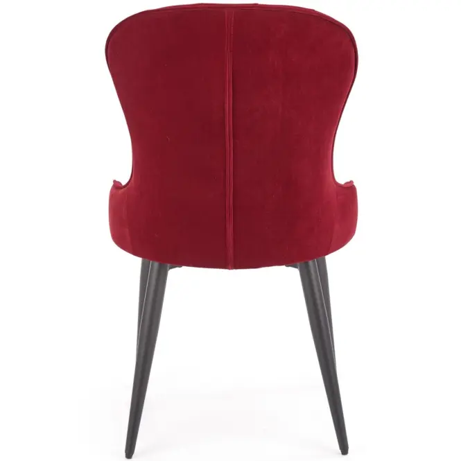 Stolička K366 Velvet/Kov Bordová