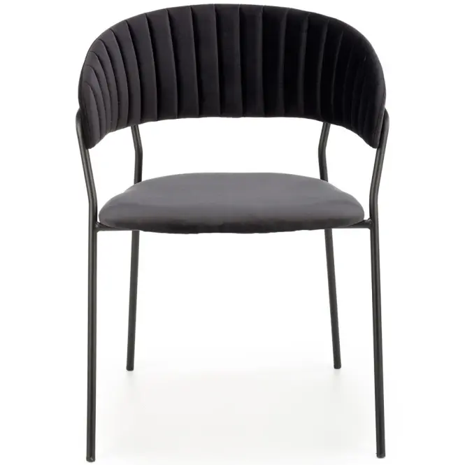 Stolička K426 Velvet/Kov čierna