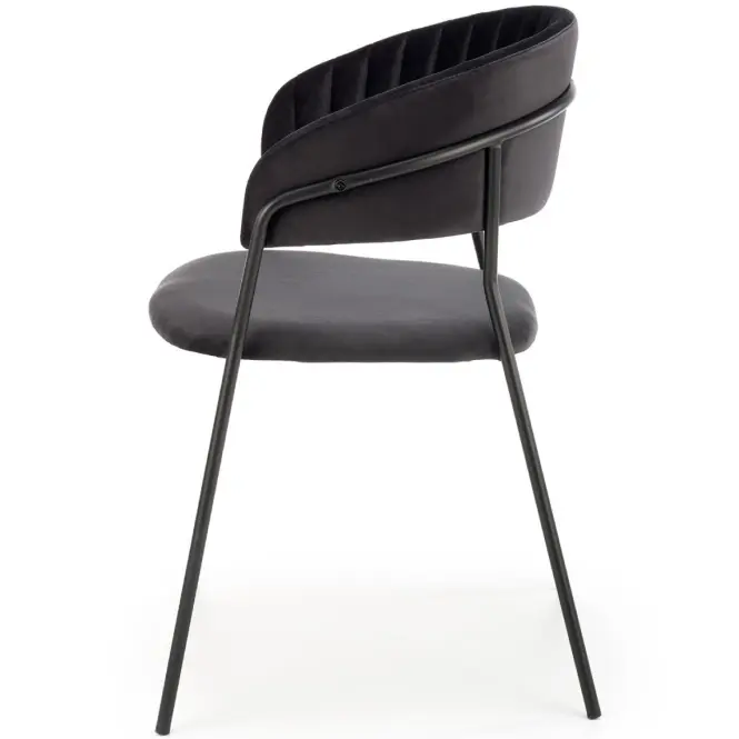 Stolička K426 Velvet/Kov čierna