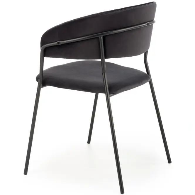 Stolička K426 Velvet/Kov čierna