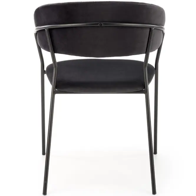 Stolička K426 Velvet/Kov čierna