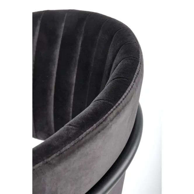 Stolička K426 Velvet/Kov čierna
