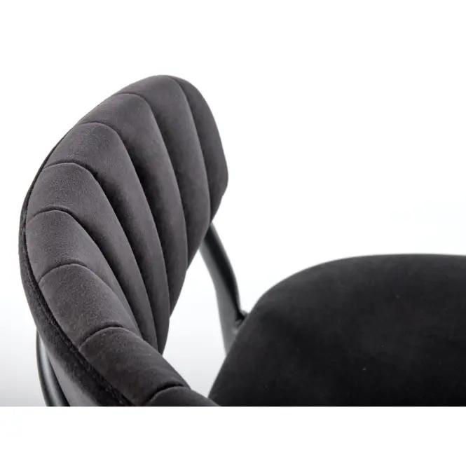 Stolička K426 Velvet/Kov čierna