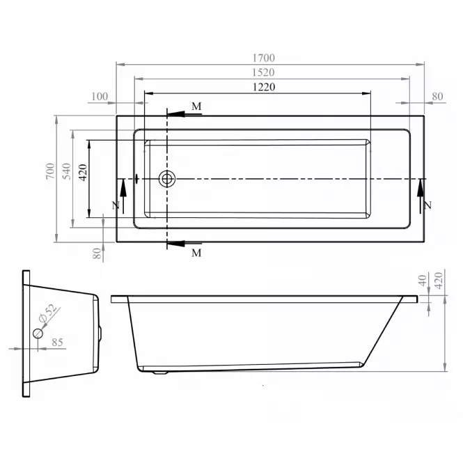 Vaňa Viva 170x70,3