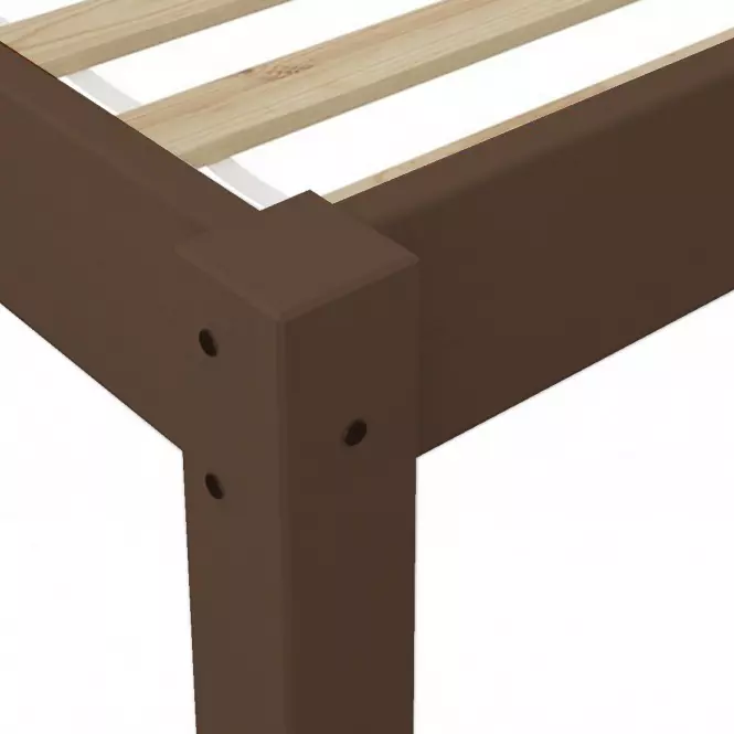 Posteľ Pino 100x200 borovica morená hnedá,4