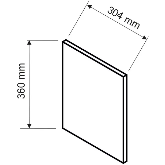 Panel bočný Kate 360x304 čierny hrášok