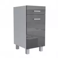 Kuchynská skrinka Lucjan D1F1S 50 LUX čierna
