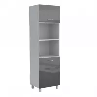 Kuchynská skrinka Lucjan 60KPM 2F 2100 LUX čierna