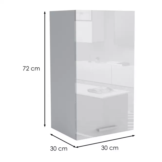 Kuchynská skrinka G1F 30 V-72 LUX biela,2