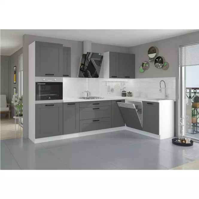 Kuchynská skrinka Luna dustgrey/biela 40GS-72 1F