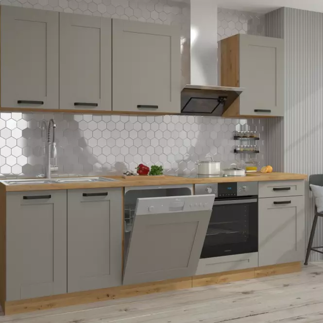 Kuchynská skrinka Luna claygrey/artisan 30D Cargo BB