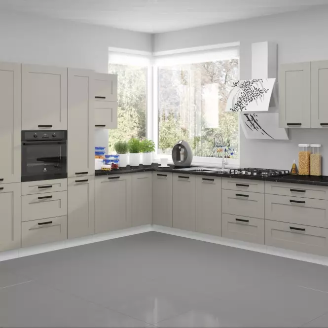 Kuchynská skrinka Luna claygrey/biela 80D 3S BB
