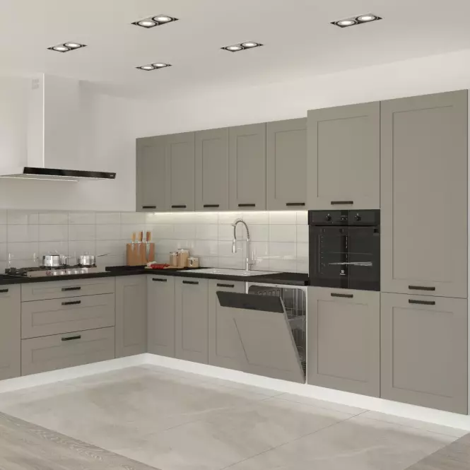 Kuchynská skrinka Luna claygrey/biela 15D Cargo BB