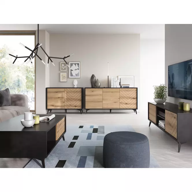 Komoda Diamond KSZ154 dub evoke/čierna