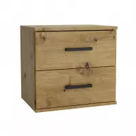 Nočný stolík Goda II 2S artisan + čierna rukoväť