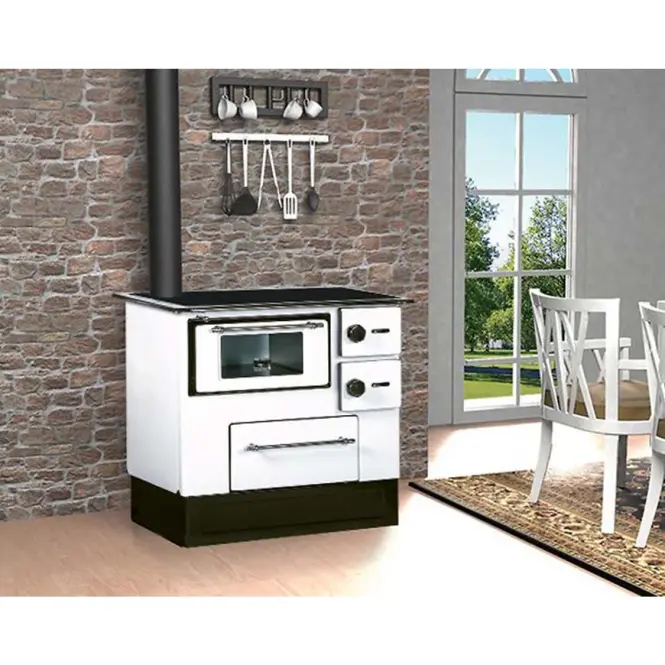 Kuchynské kachle Regular 46 Eco biela 8 kW ľavé