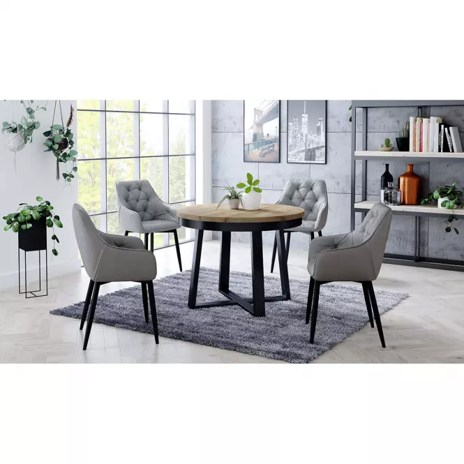 Rozkladací stôl ST-17 110/210x110cm dub wotan,4