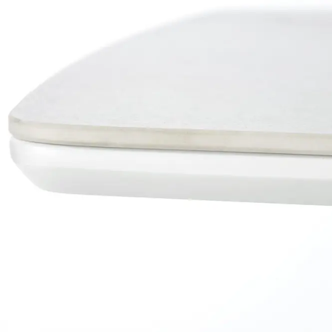 Stôl Marco 120x70 Sklo/Mdf/Oceľ – Biely/Čierna
