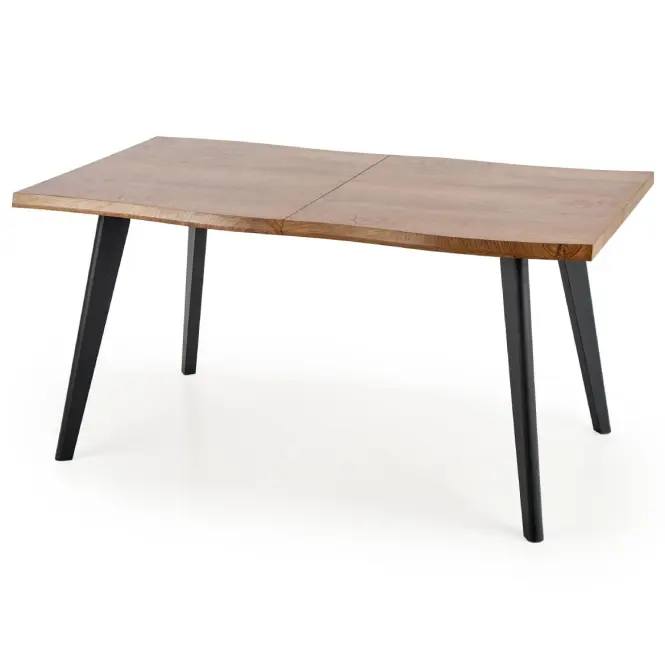 Rozkladací stôl Dickson 120/180x80cm Mdf/Drevo – Dub Naturalny/Čierna
