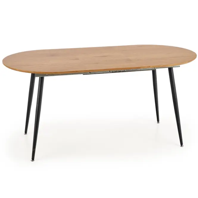 Rozkladací stôl Colorado 120/160x80cm Mdf/Oceľ – Dub Zlatá/Čierna