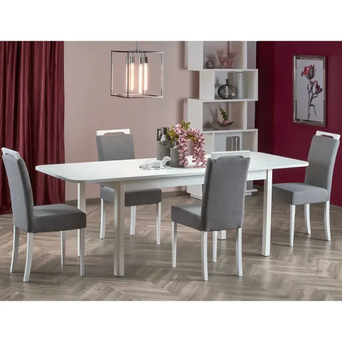Rozkladací stôl Florian 141/219x80cm doska/MDF– Biely