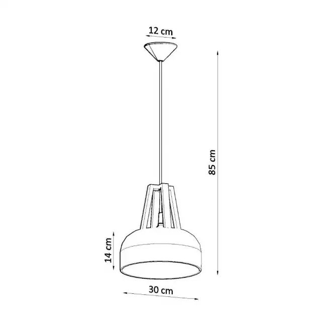 Luster Casco A-0390 čierna/prírodné drevo,4