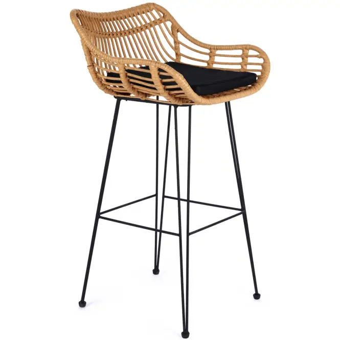 Barová Stolička H-105 prírodná/čierna
