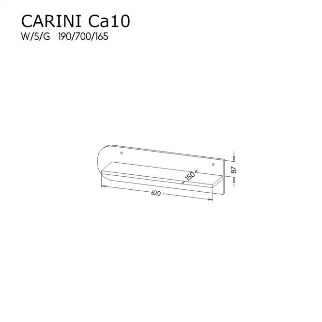 Závesná polica Carini CA10,3