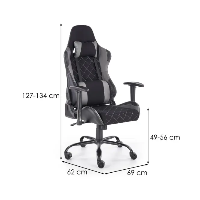 Kancelárske kreslo Drake čierna/sivá