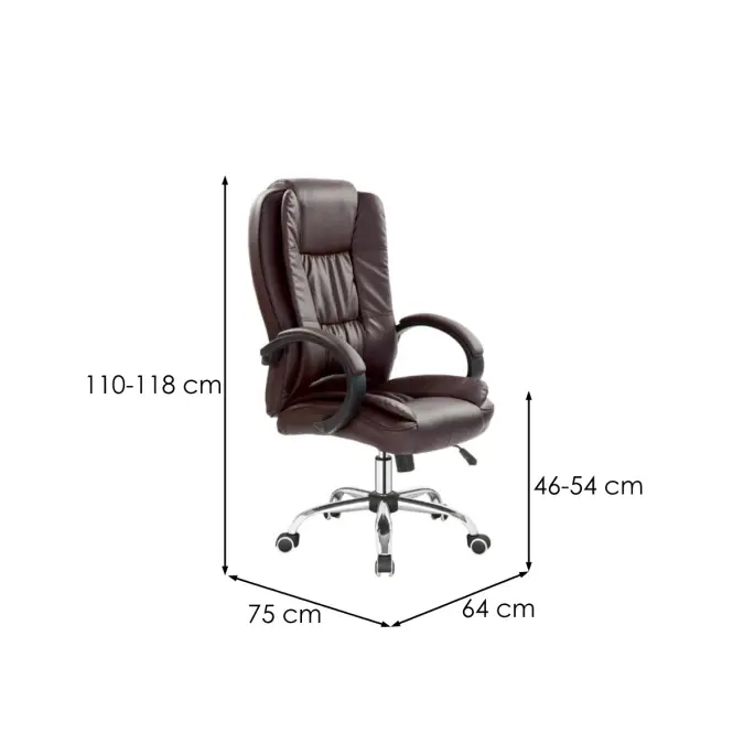 Kancelárske kreslo Relax tmavohnedá,2