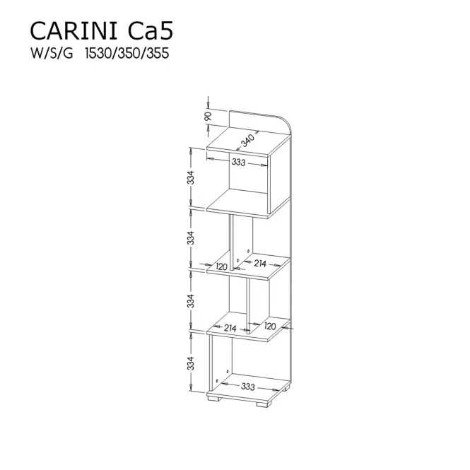 Regál Carini CA5