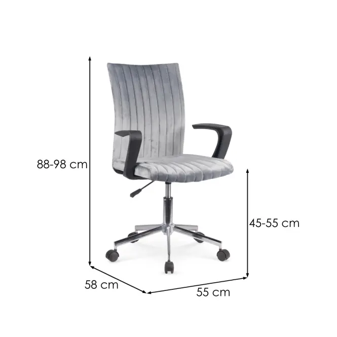 Kancelárske kreslo Doral Tmavý Šedá,2