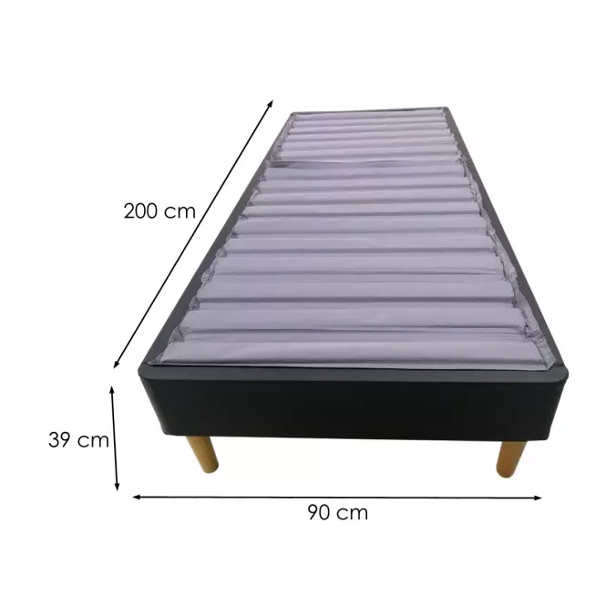 Posteľ Modal Lux 90x200 čierna,4