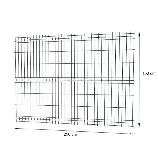 Plotový diel 3d 153 x250 cm 6005 zelený 7068358,2