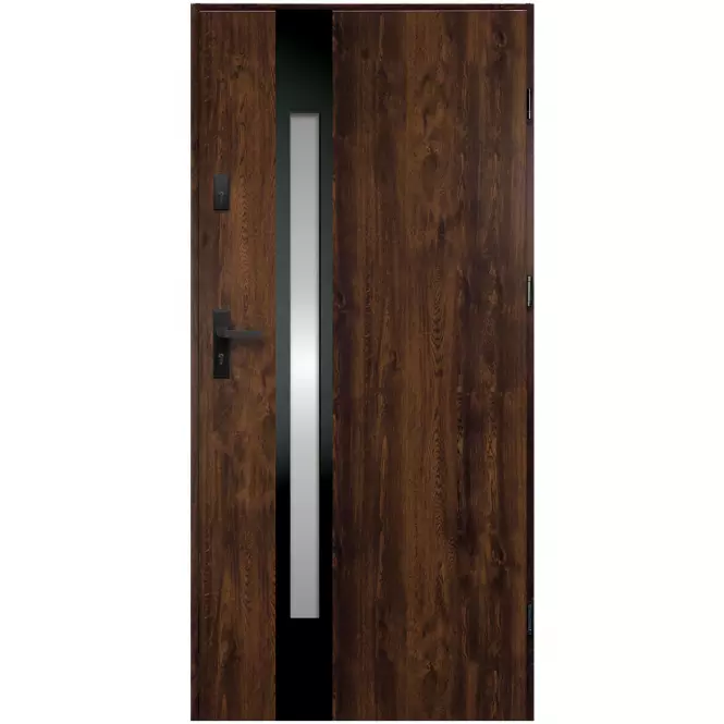 Dvere vchodové Temida S68 90P ořech