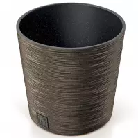 Kvetináč Furu okrúhly Low Eco Wood 250 – káva Eco