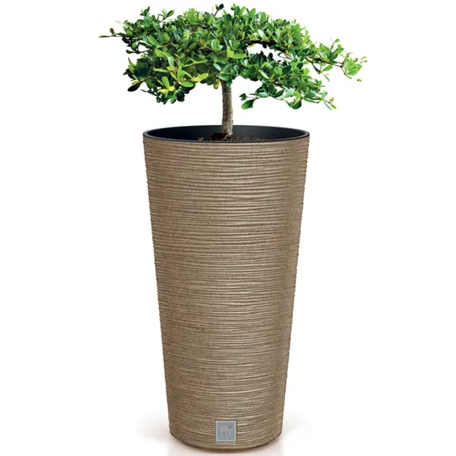 Kvetináč Furu okrúhly Slim eco Wood 250 – natura eco